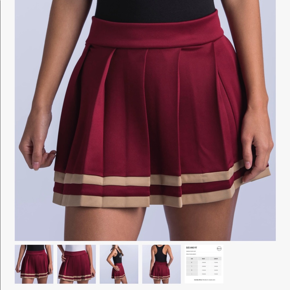 MAROON & GOLD GAMEDAY PLEATED SKIRT